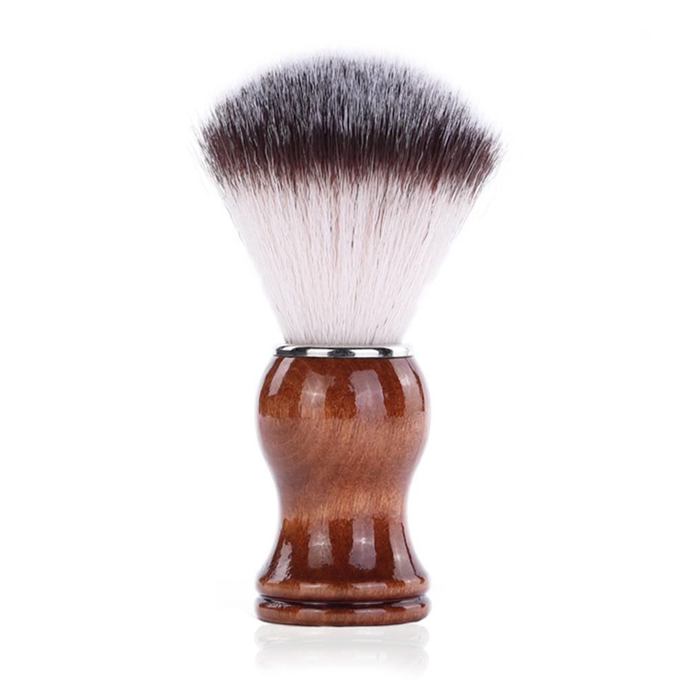 Bàn chải 2 trong 1 cạo râu và phủi tóc tay cầm bằng gỗ