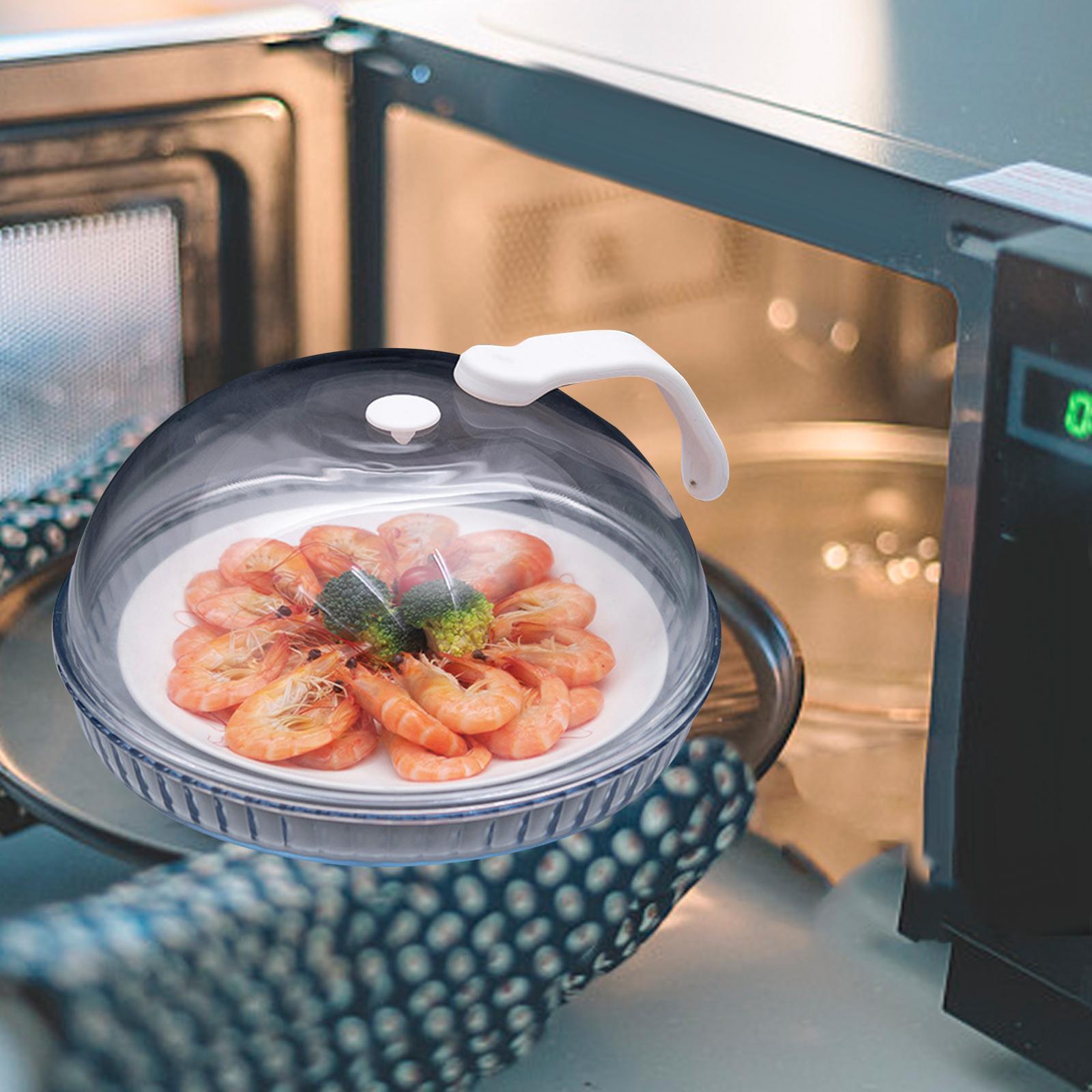 Microwave Splatter Cover with Handle Dia 28.5cm Reusable  Cover