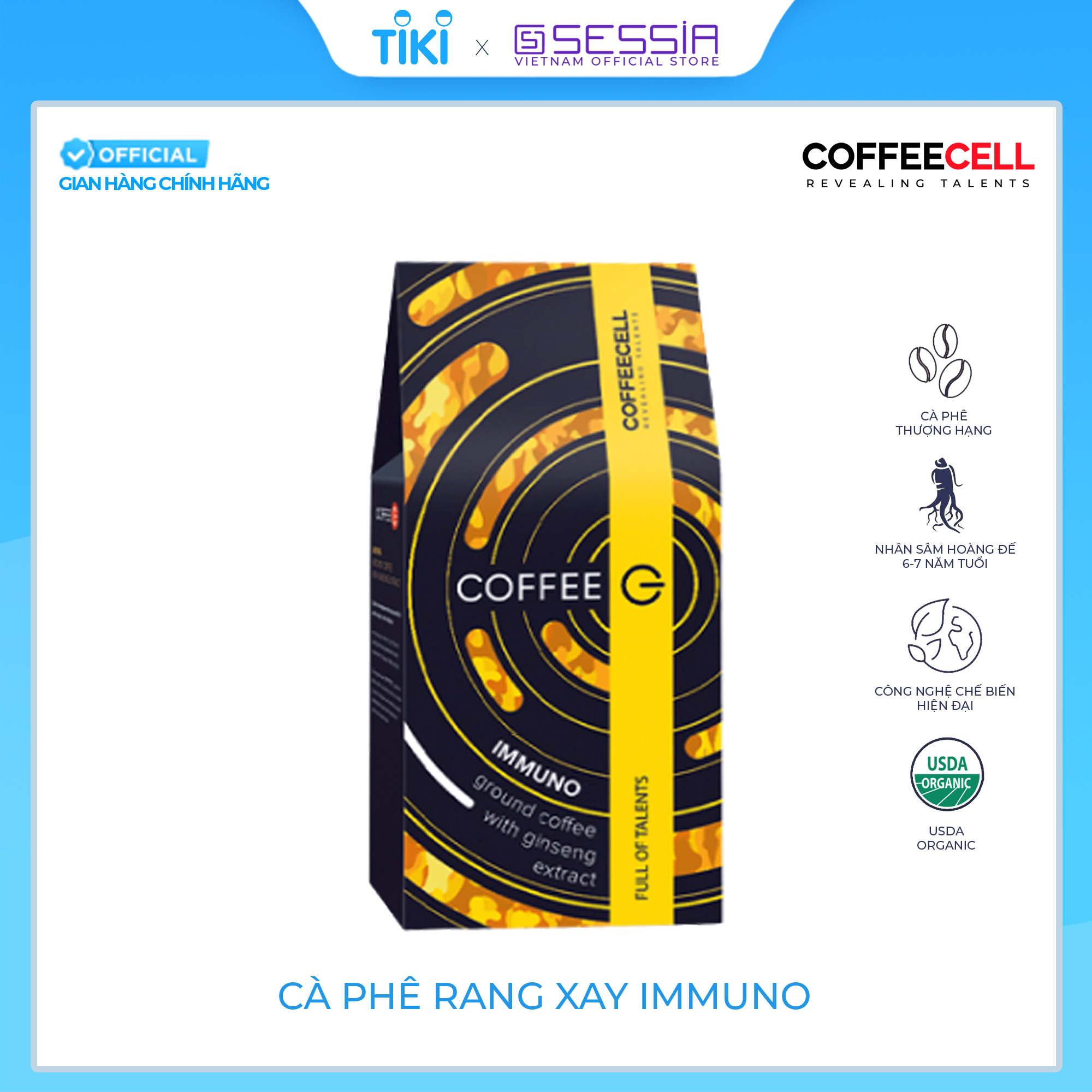 Bộ Sưu Tập Cà Phê Rang Xay Coffee G Với Nhân Sâm Hoàng Đế COFFEECELL - Arabica, Aroma & Immuno - Hàng Chính Hãng