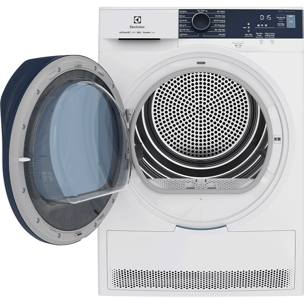 Hình ảnh Máy sấy bơm nhiệt Electrolux 8kg UltimateCare 500 EDH804H5WB - Hàng chính hãng( Chỉ giao HCM)