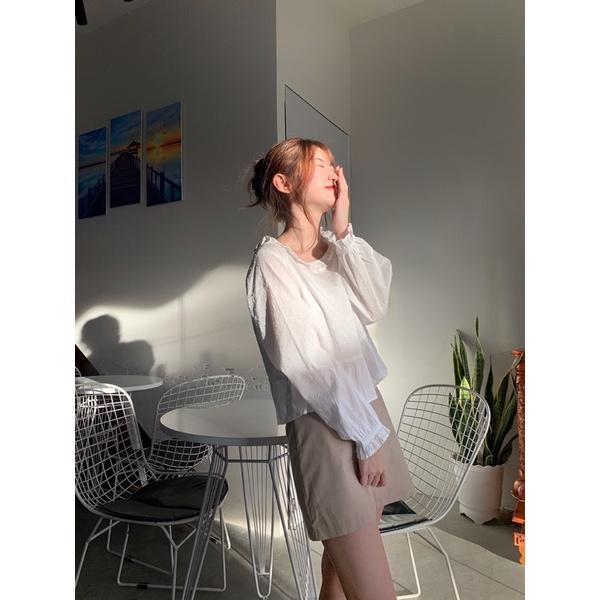 AIMEE_ÁO TAY DÀI CỔ VUÔNG