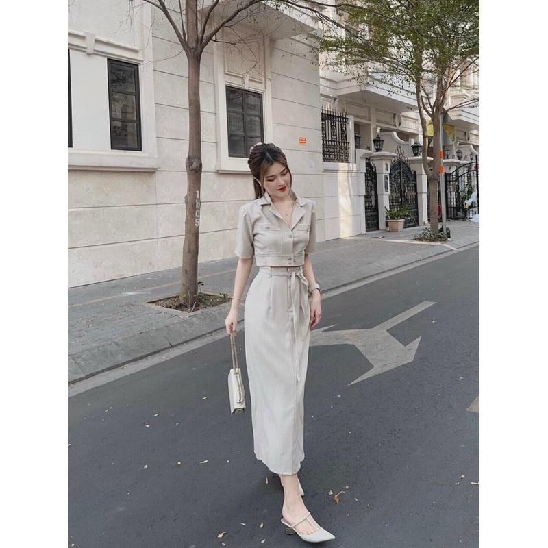SÉT ÁO CỔ VEST KÈM CHÂN VÁY