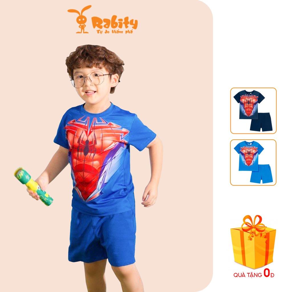 Bộ quần áo bé trai Spider Man ngắn tay RABITY thun thoáng mát 5547