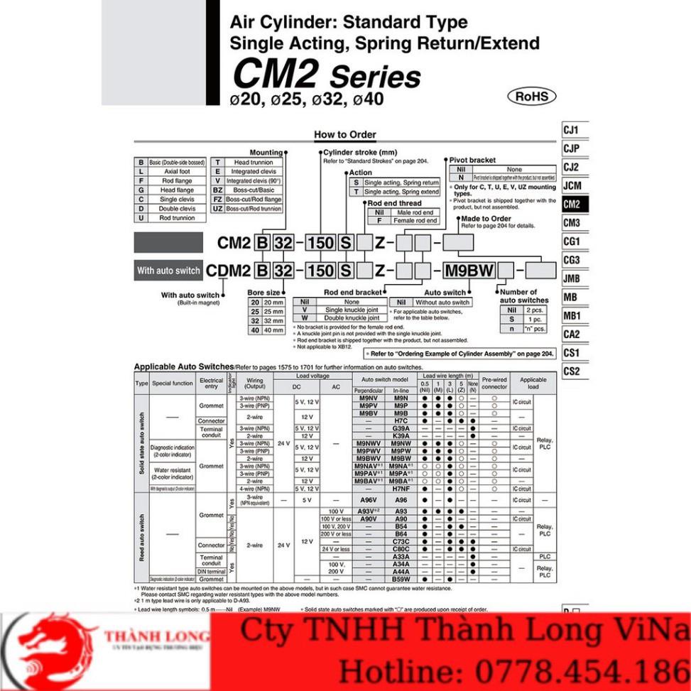 Xylanh SMC CDM2B25-50Z .