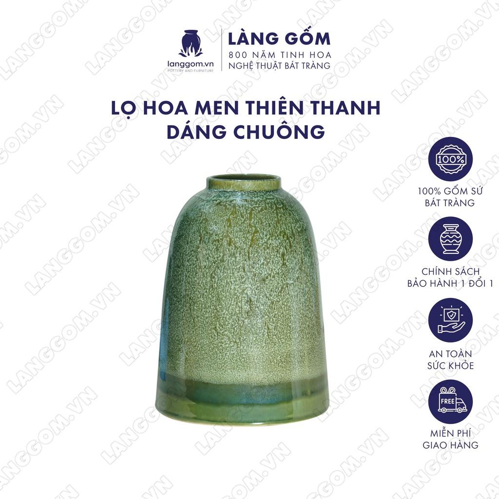 Bình hoa, lọ hoa Gốm sứ Bát Tràng men hỏa biến cao cấp dáng Chuông nhiều màu sắc dùng làm quà tặng, trang trí - Làng Gốm