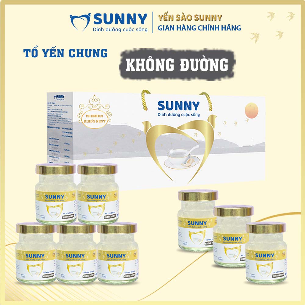 Yến sào không đường - Yến Sào Khánh Hòa chưng sẳn - 25% Yến thô - 70ml/hũ - Yến sào SUNNY