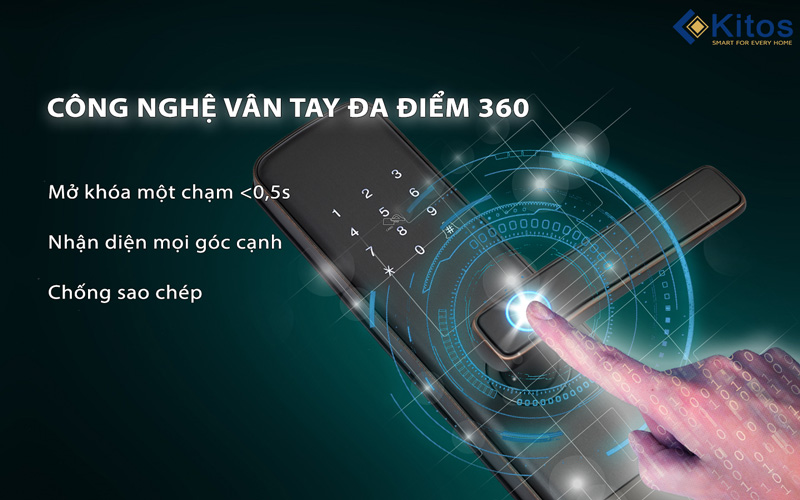 Khoá cửa thông minh Kitos KT-G900 Plus