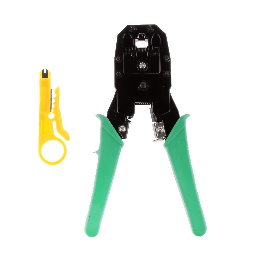 2Pcs RJ45 8P8C Crimper Crimping Network Cable Cord Peeling Pliers Tools