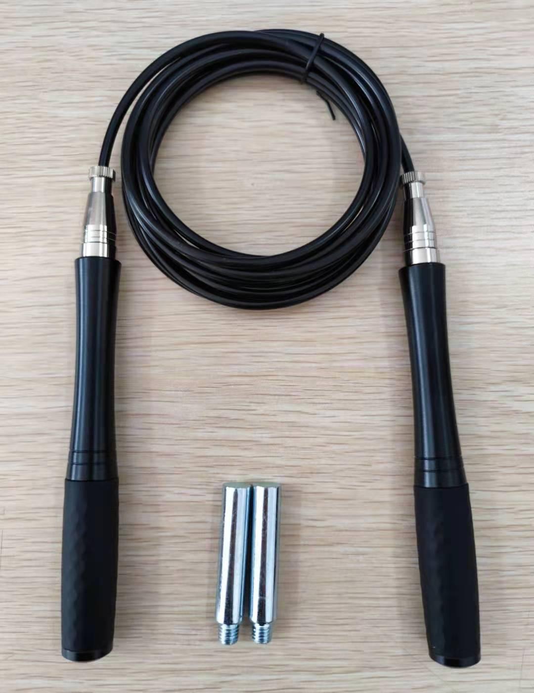 Đường Kính 4Mm Dây Thép Hạng Nặng Có Trọng Số Tay Cầm Bằng Nhôm Đôi Mang Dây Nhảy Tốc Độ Nhảy Thể Dục Crossfit Đôi Dưới
