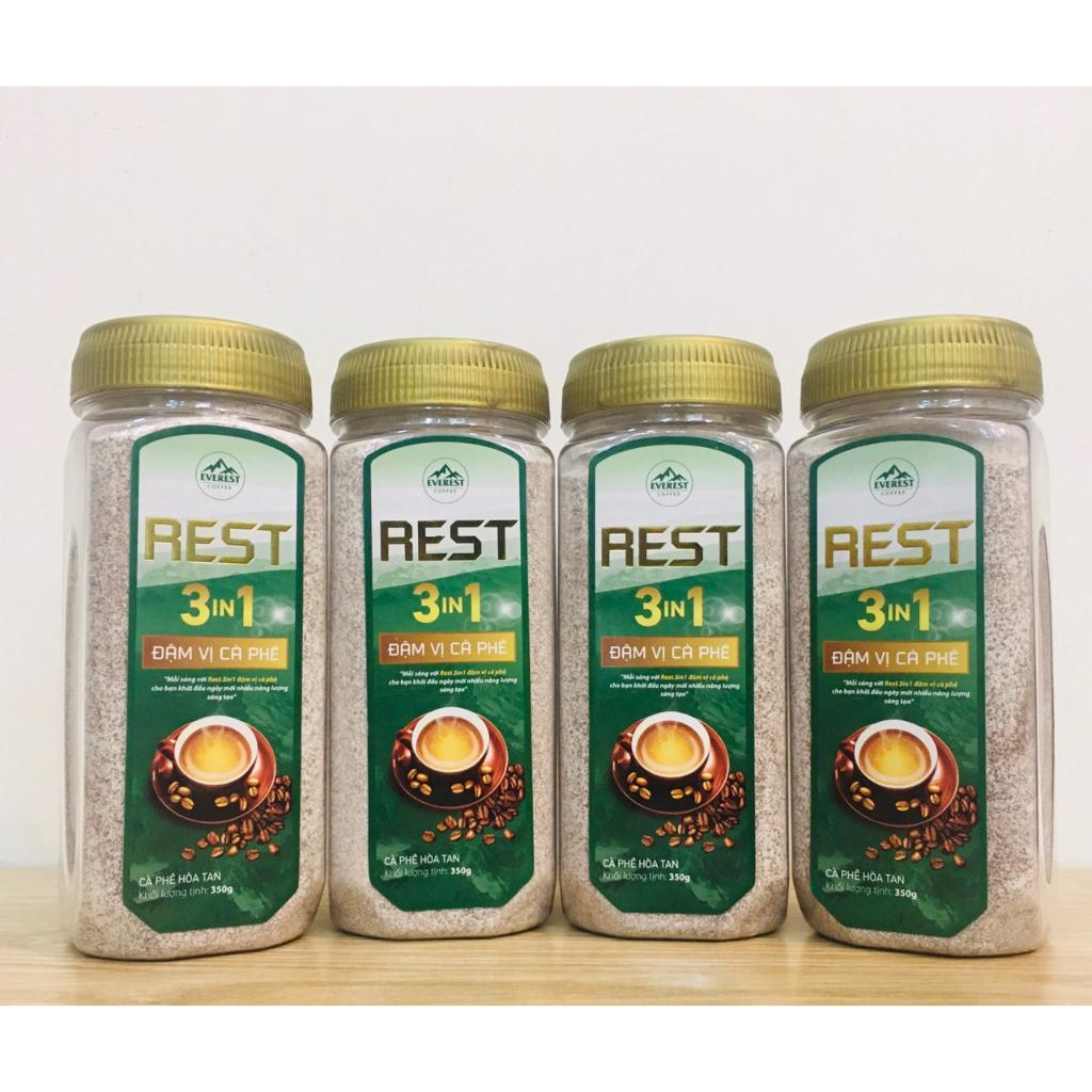 Combo < Đậm Vị > Cà Phê Sữa REST 3IN1 - Everest Coffee. Hủ 350gr. Hàng Việt Nam Xuất Khẩu.Chất Lượng Quốc Tế