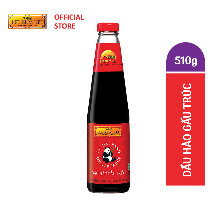 Dầu hào Lee Kum Kee Panda Brand Oyster Sauce hiệu Gấu trúc với chiết xuất hào chọn lọc 11%