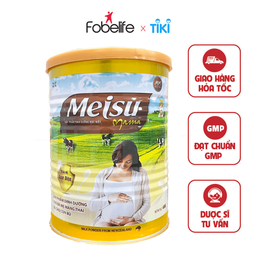 Sữa Bột Cho Mẹ Bầu Hỗ Trợ Phát Triển Xương Chắc Khoẻ Bổ Sung Vitamin Sắt Kẽm Meisu Mama