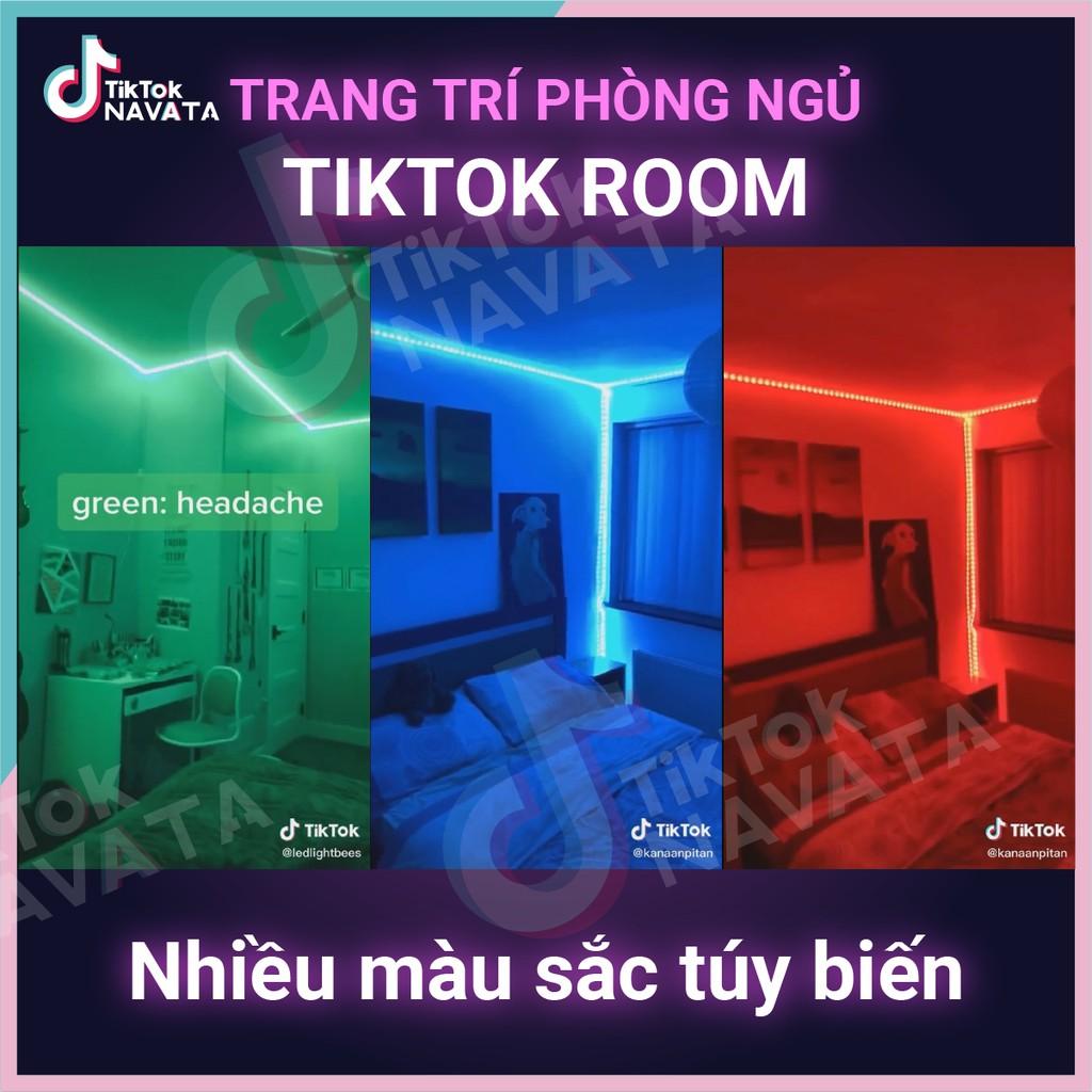 Đèn Led TikTok 5m Mix màu DIY Điều khiển 44 nút RGB Đèn trang trí phòng ngủ quay TikTok