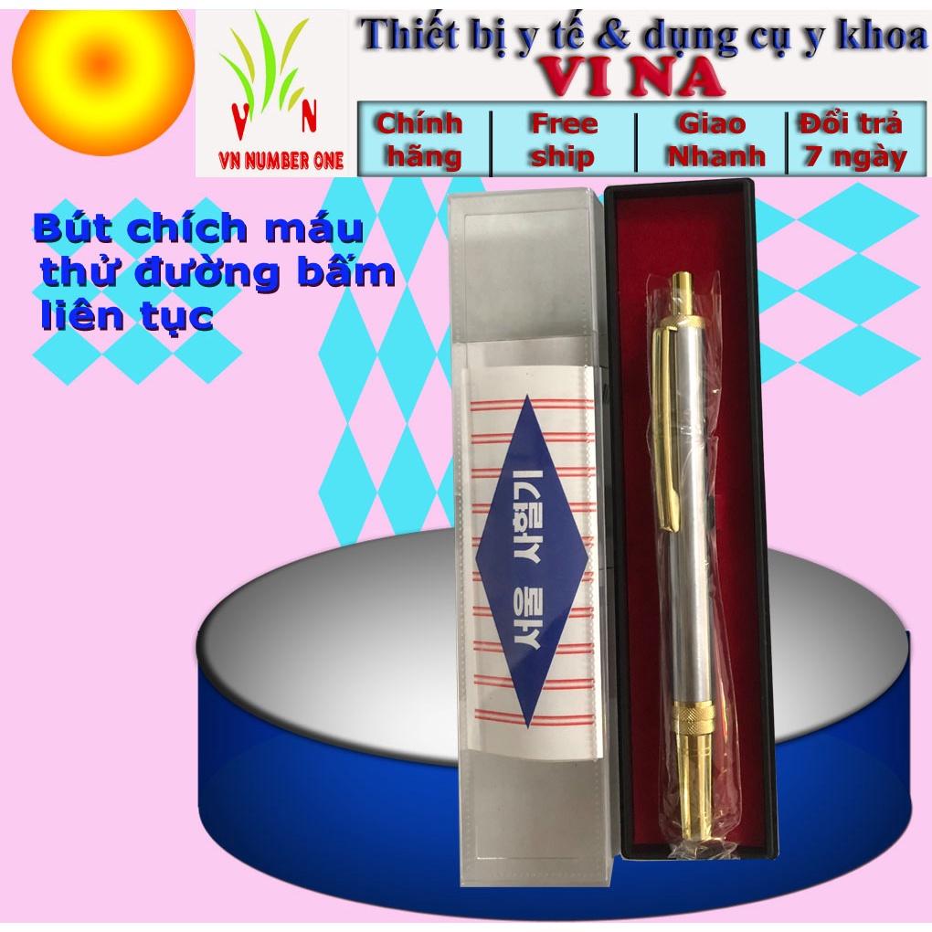 Bút lấy máu bấm liên tục, dành cho người tiểu đường, lễ máu thử đường, dùng kèm kim chích máu