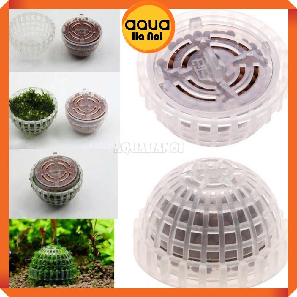 Quả cầu nhựa buộc rêu chứa khoáng beeball trang trí hồ cá tép cảnh