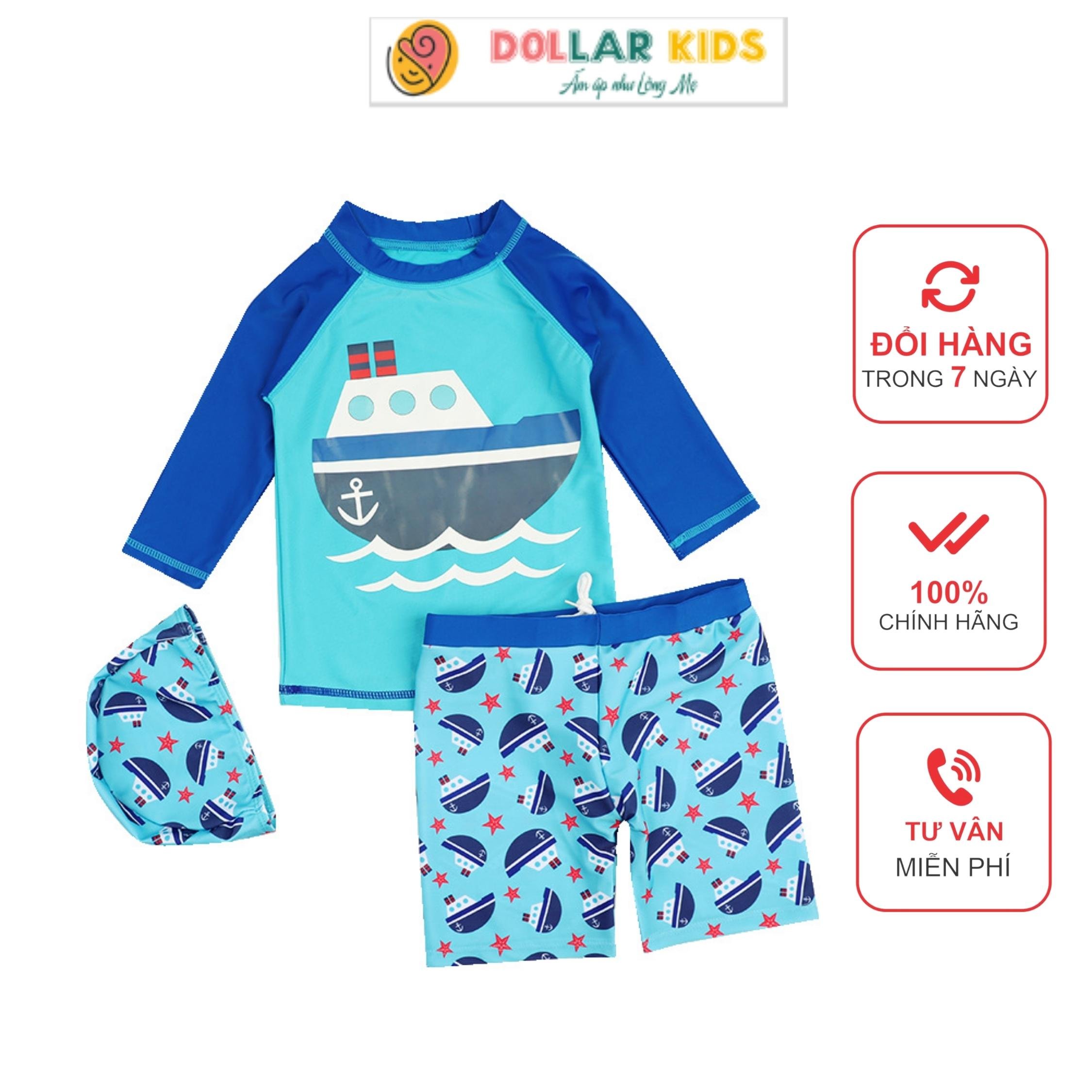 Đồ Bơi Trẻ Em Dollarkids In Dễ Thương Dành Cho Bé Trai Từ 10kg Đến 46kg