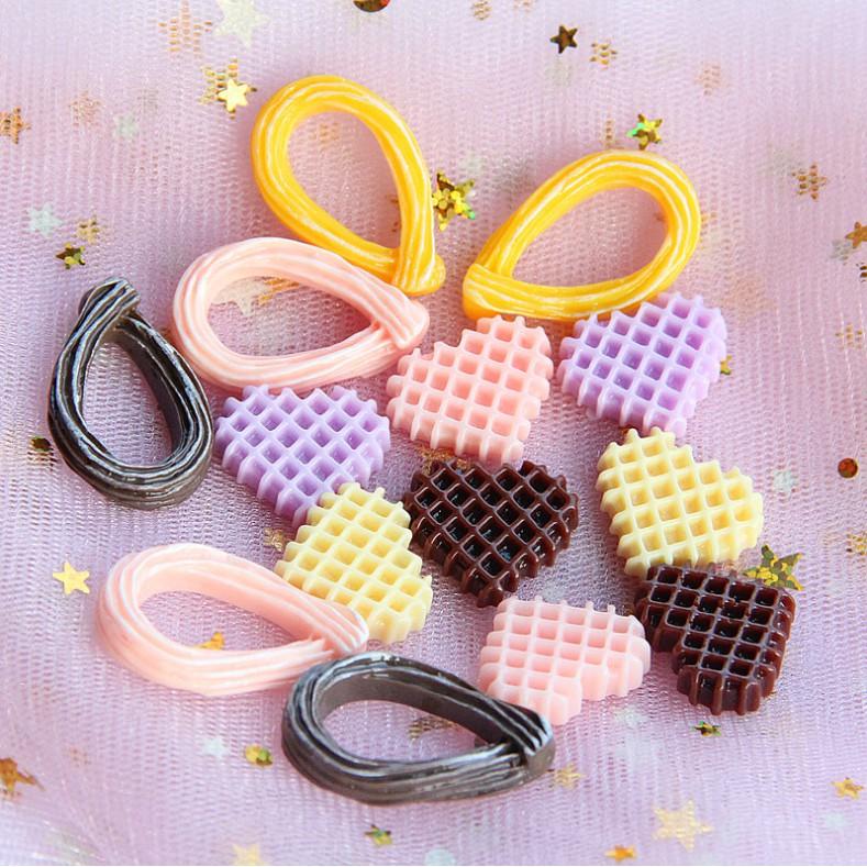 *HN* Charm bánh Waffle cho các bạn trang trí vỏ ốp điện thoại, DIY
