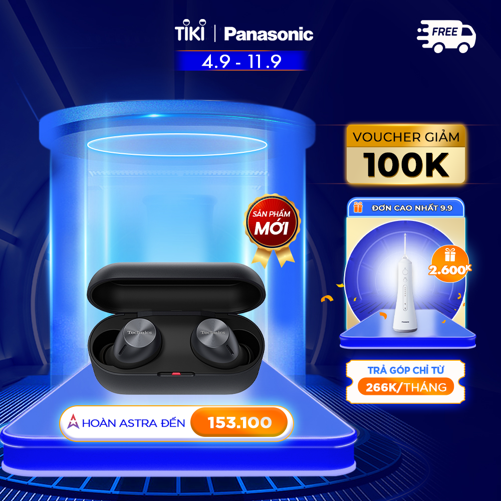 Tai nghe Panasonic Bluetooth Không dây True Wireless Technics EAH-AZ40E-K - Màu đen- Hàng chính Hãng