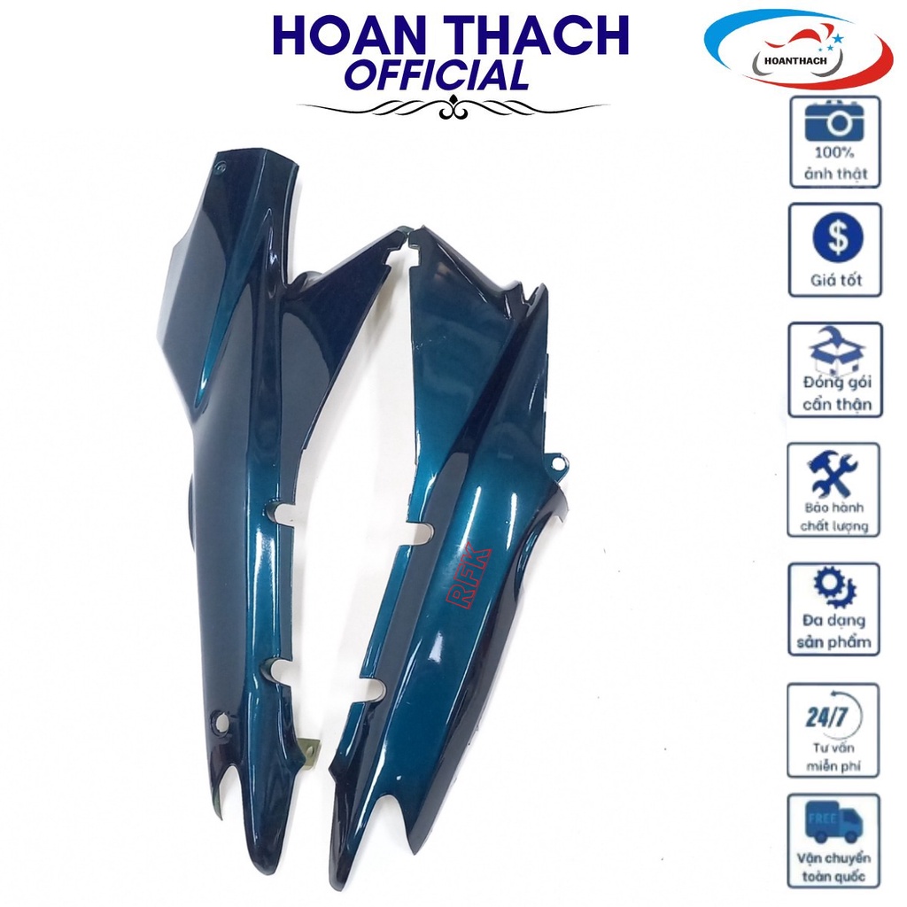 Cặp ốp Sườn xe máy Wave nhỏ Màu xanh nhớt nhựa đài loan, HOANTHACH SP007863