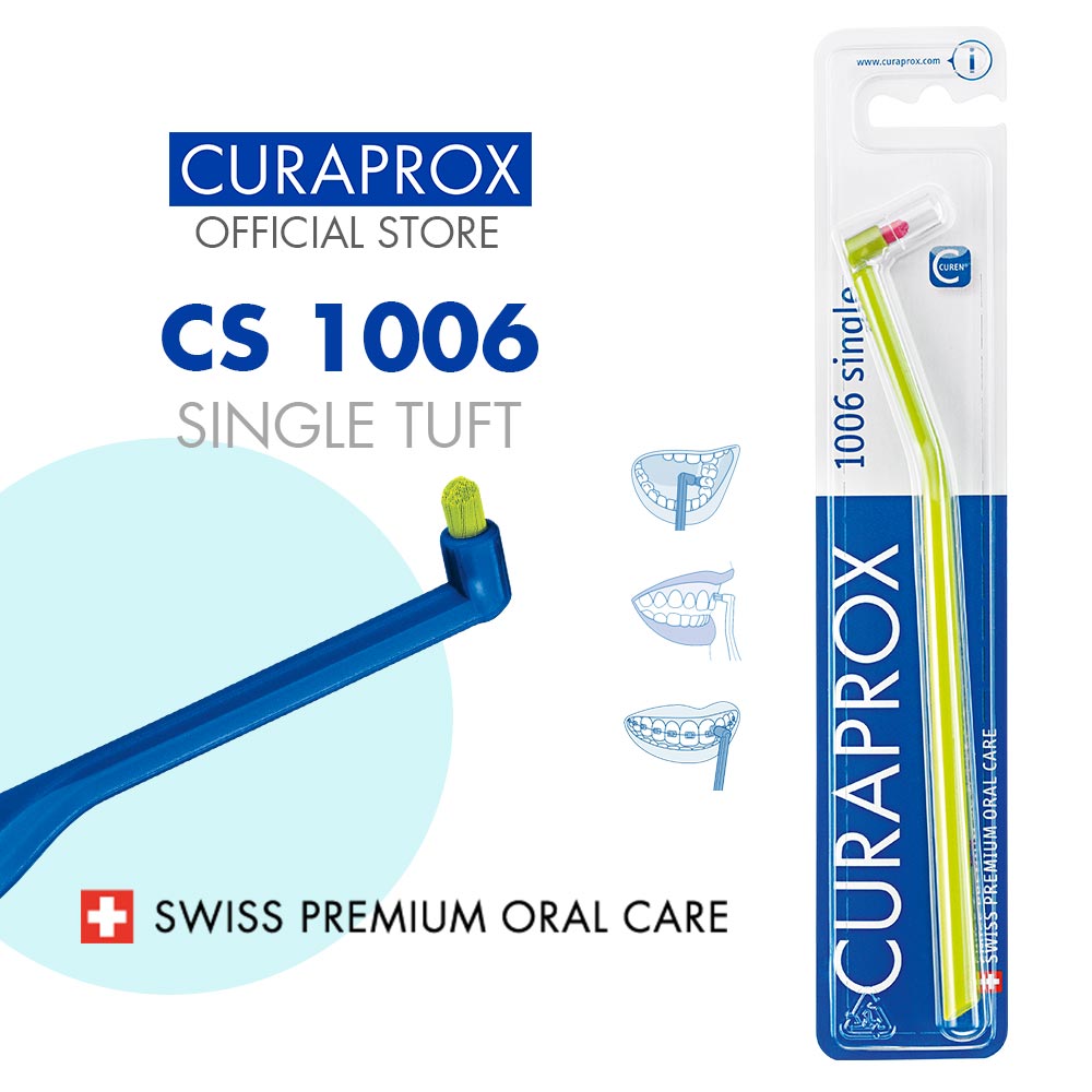 Bàn chải răng đầu nhỏ Curaprox Single màu ngẫu nhiên – Màu cho nam