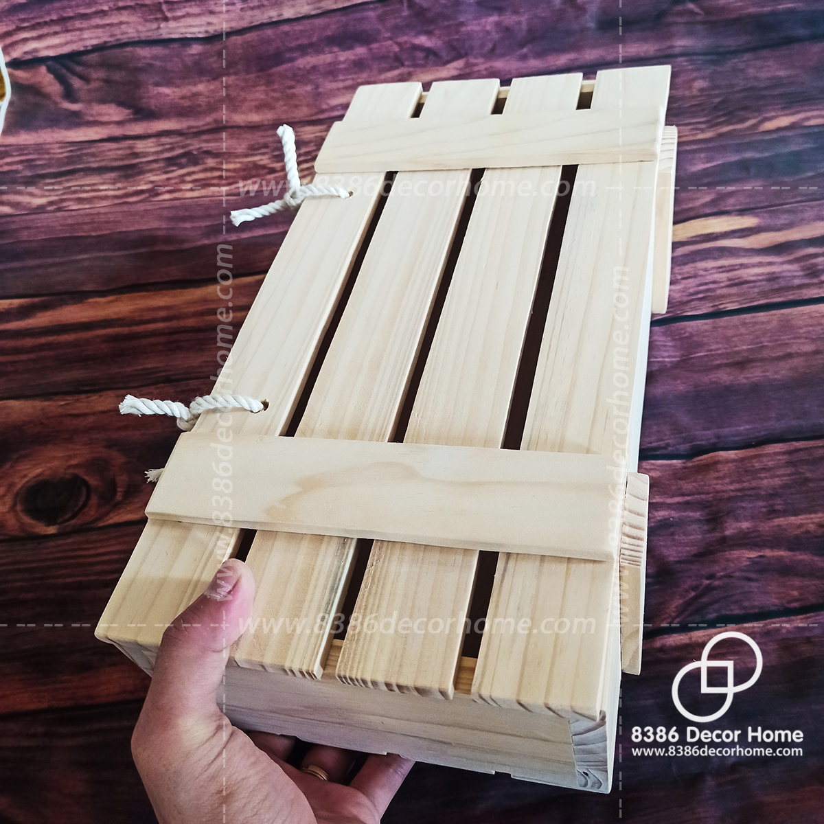 Hộp quà tết, khay gỗ gói quà, Hộp đựng đồ đa năng - Pallet gỗ thông