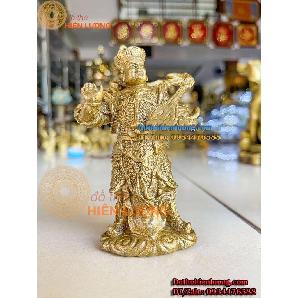 Bộ Tượng Phật Tứ Đại Thiên Vương Màu Vàng Bằng Đồng Đẹp Cao 12cm