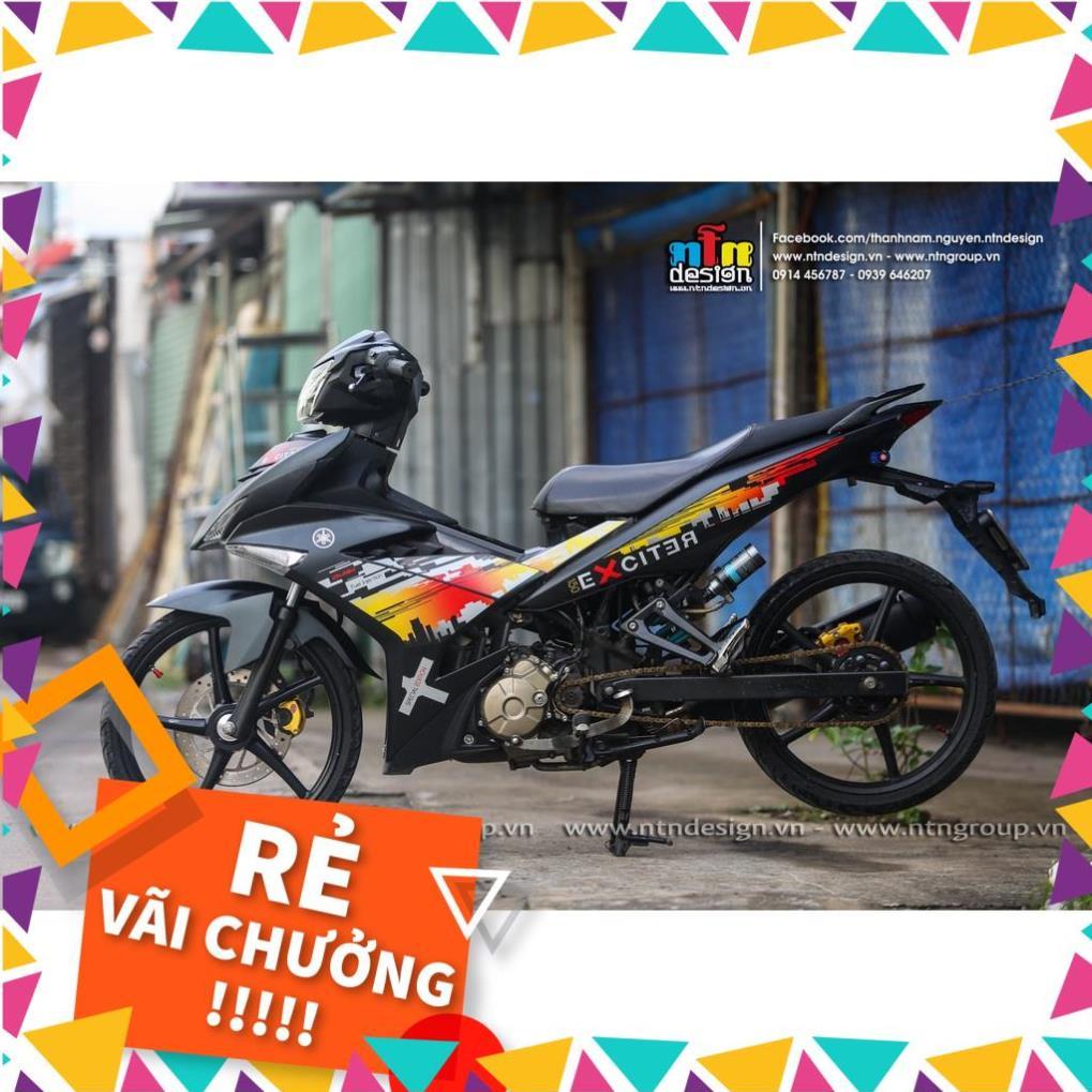Tem Rời Exciter 150 Mẫu Hoàng Hôn Vàng Đỏ Đen