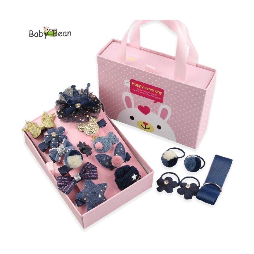 Set Kẹp Tóc 18 món Bé Gái BabyBean