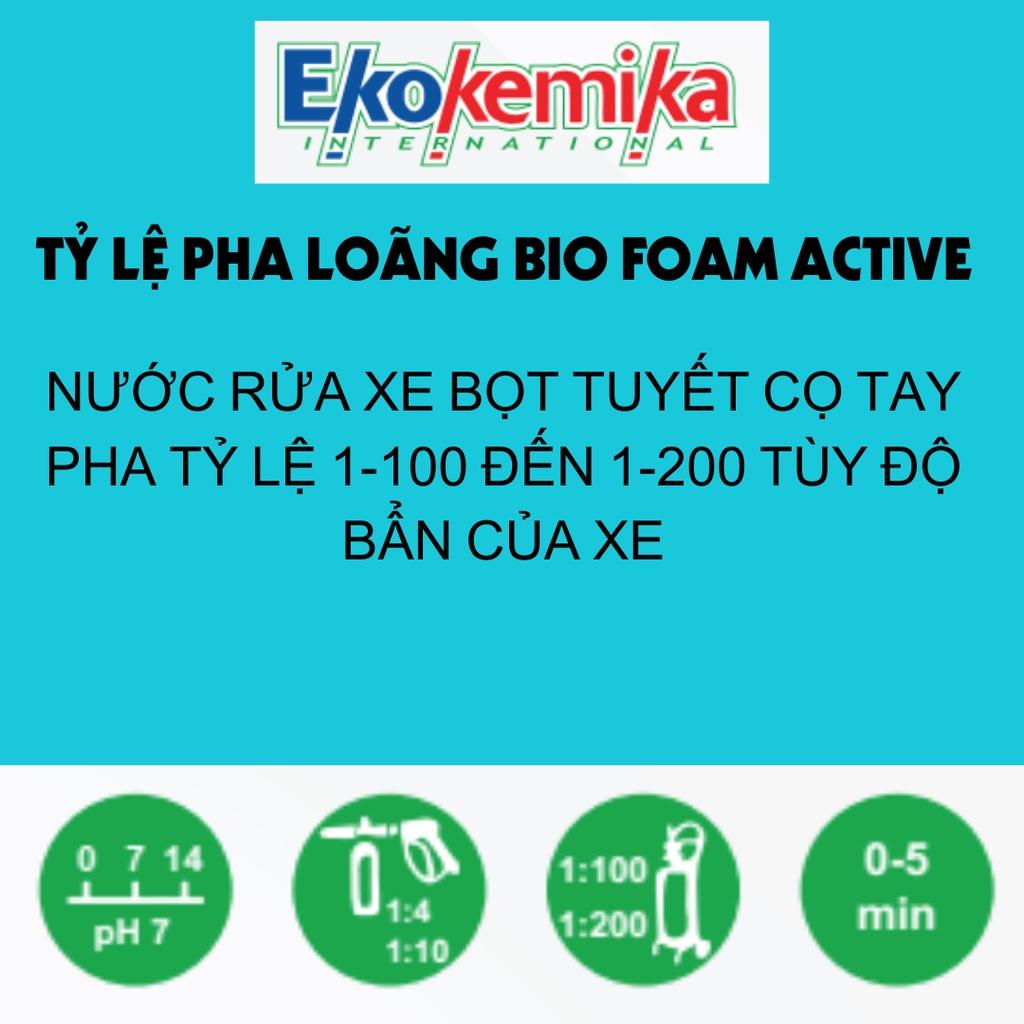 NƯỚC RỬA Ô TÔ XE MÁY BỌT TUYẾT TRUYỀN THỐNG EKOKEMIKA ITALY BIO FOAM ACTIVE - 22L