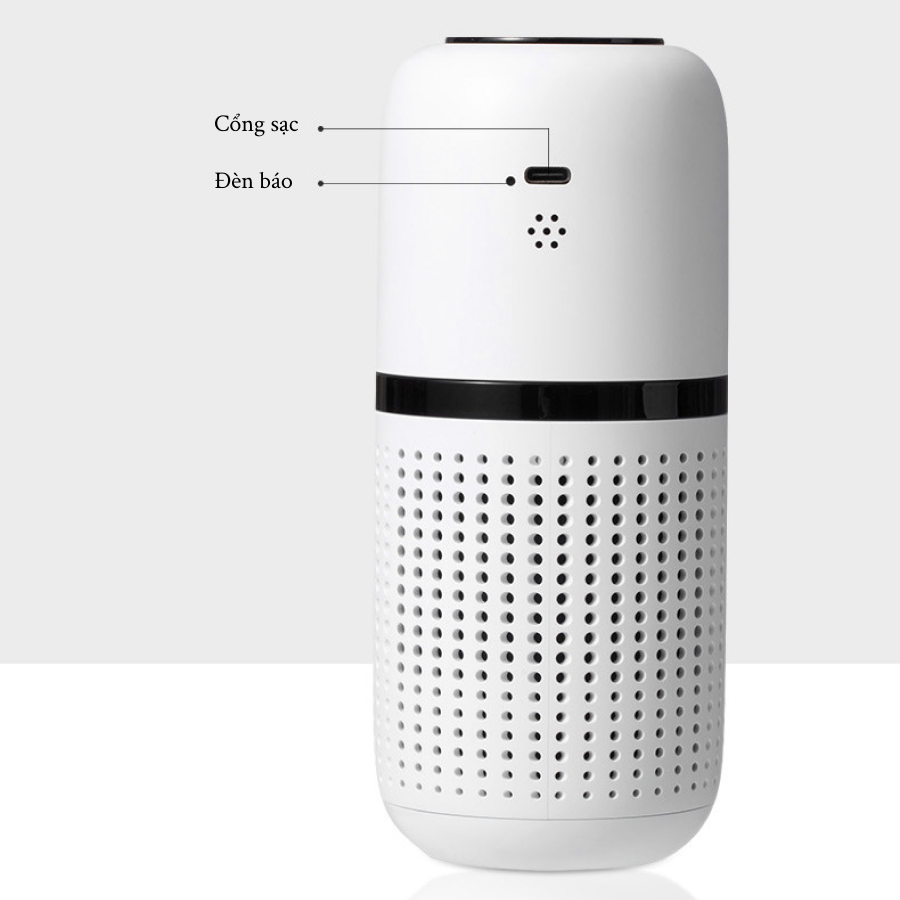 MÁY LỌC KHÔNG KHÍ Ô TÔ AIR PURIFIER P02 | Máy Lọc Không Khí Mini Loại Bỏ Mùi Fomaldehyde, Bụi, Khói Thuốc, Làm Sạch Không Khí Với Công Nghệ Ion Âm