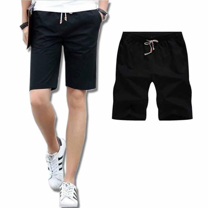 Quần Short Kaki lưng thun nam - Sọt Lững Kiểu Dáng Thể Thao Unisex sáu Màu Đen, Xám.đỏ,rêu.kem,trắng 06x