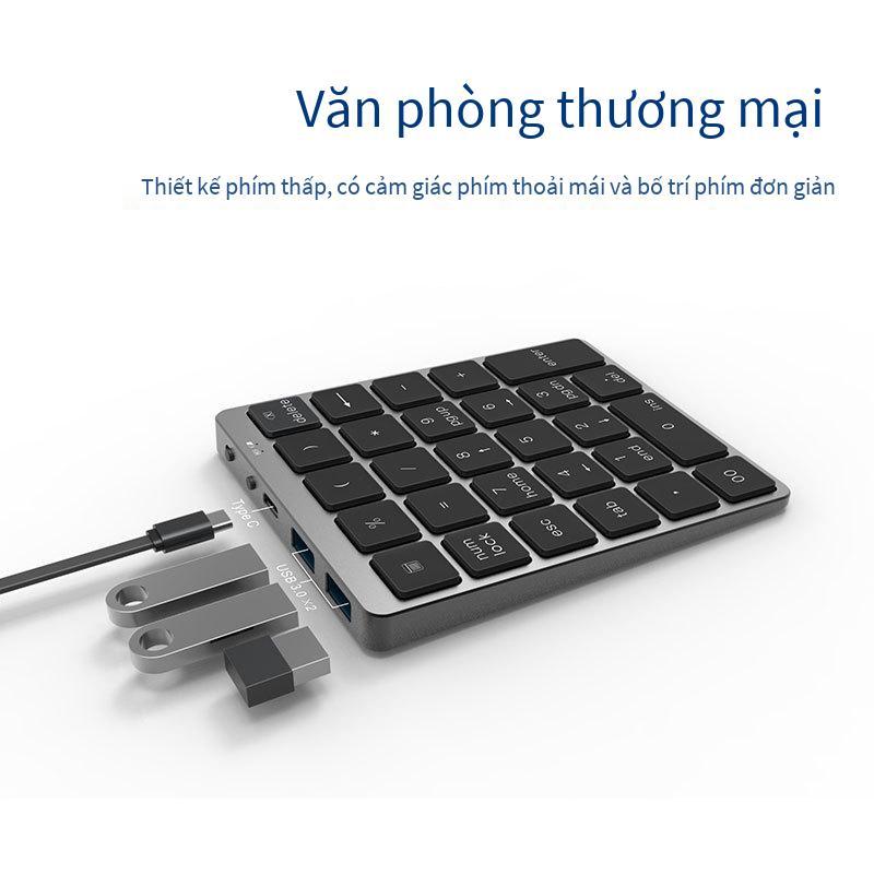 Ưu đãi đặc biệt N970 có dây Bluetooth chế độ kép 28 phím có thể sạc lại hợp kim nhôm nhẹ di động bên ngoài bàn phím đa năng kỹ thuật số