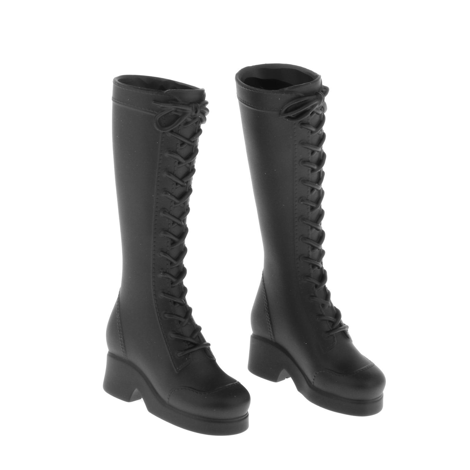 1/6 High-Heeled Combat Boots for 12 Inch Figure Accessories Decor