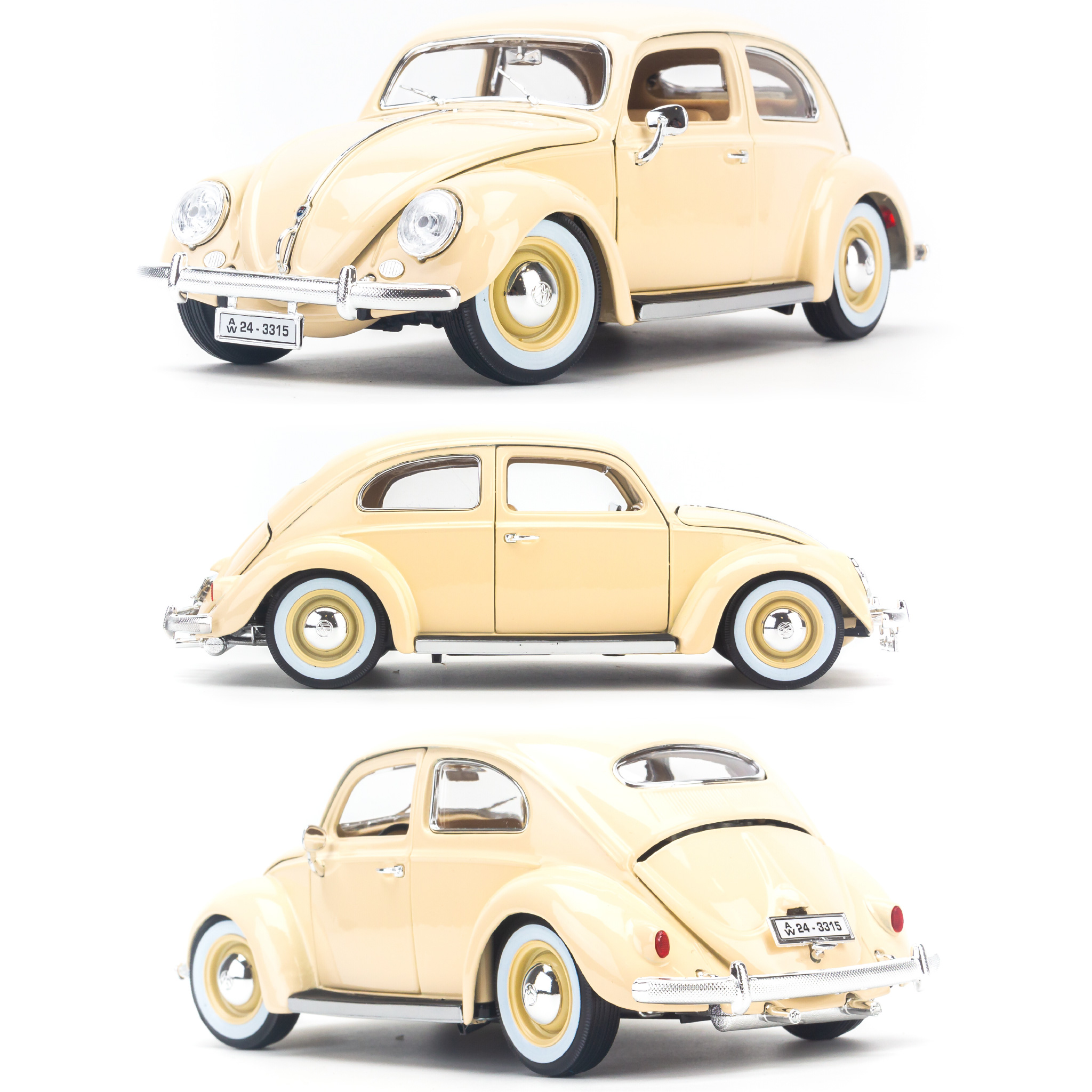 Mô hình xe Volkswagen Kafer Beetle - 1955 Cream 1:18 Bburago - MH 18-12029