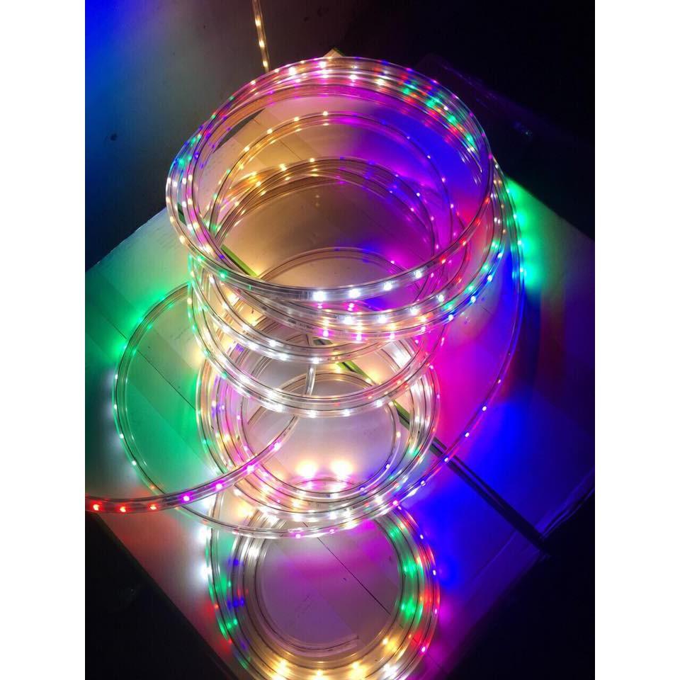 Đèn Led dây 2835 7 màu nháy đuổi cuộn dài 10m Tặng kèm 01 nguồn
