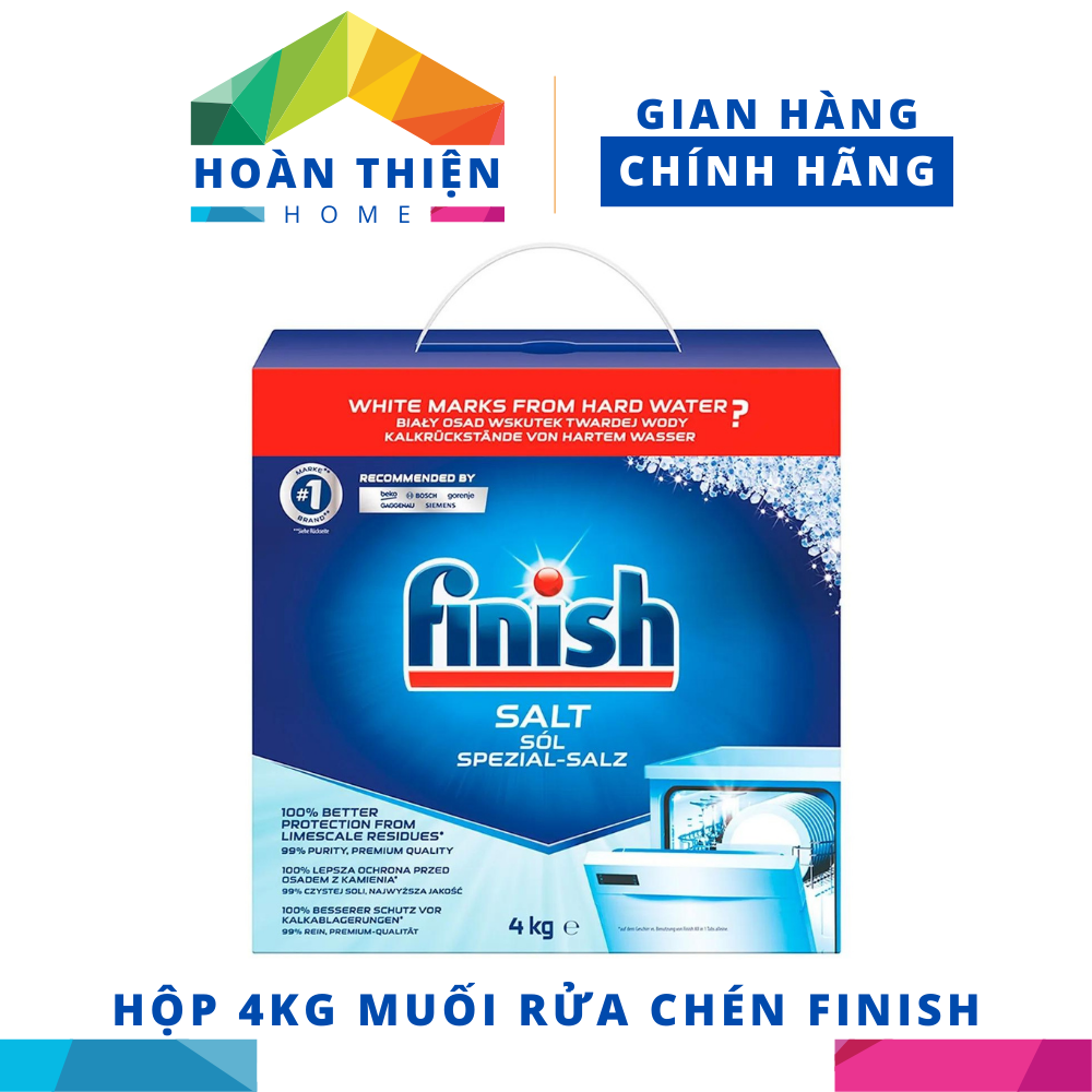 Combo 02 Hộp Muối Rửa Chén Bát Finish Salt - Hộp 4KG