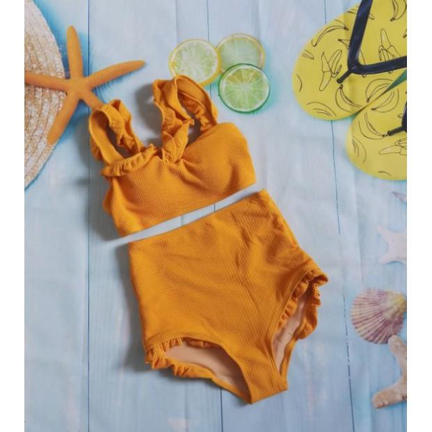 Bikini Vàng Cam 2 mảnh cạp cao (hàng quãng châu)