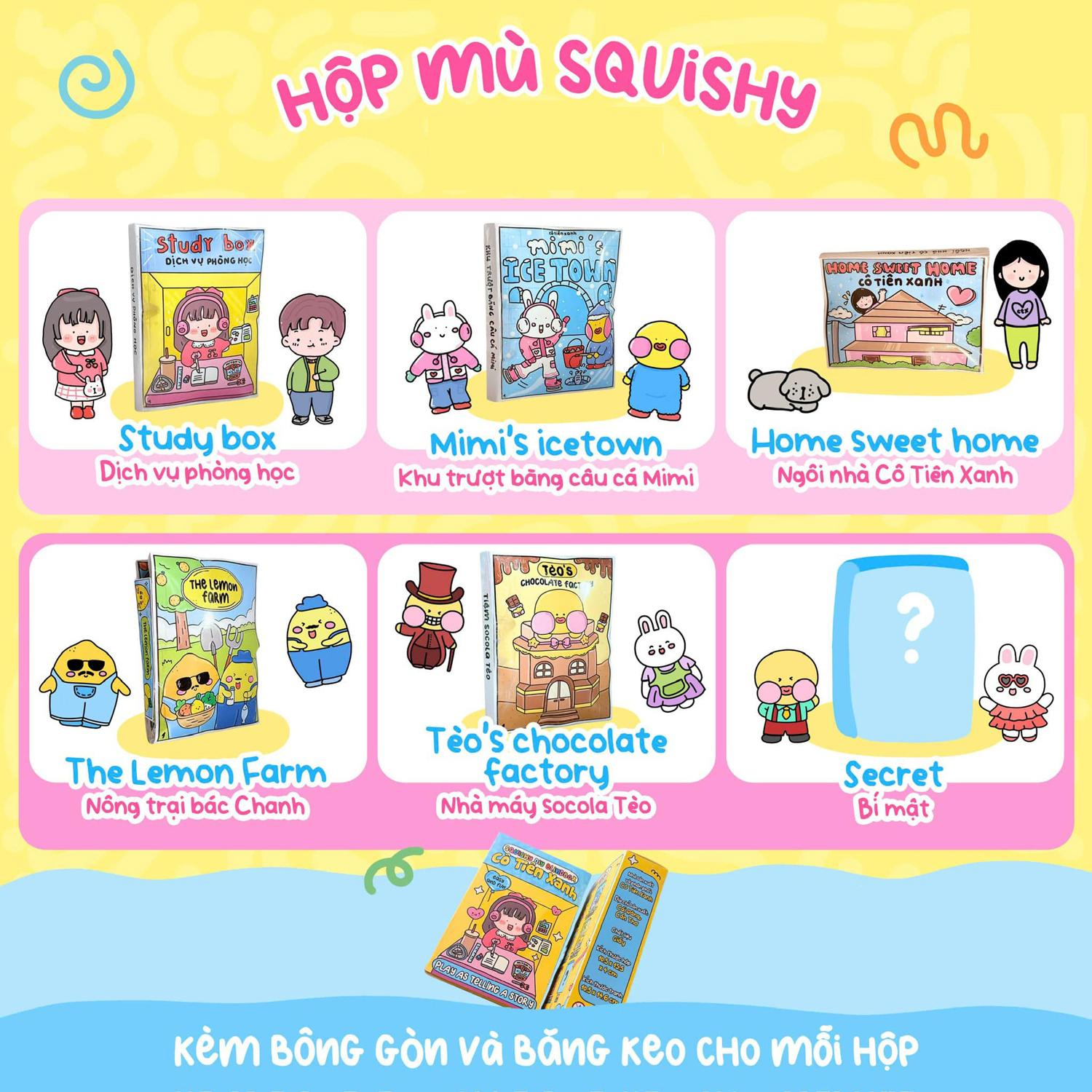 Hộp Mù Tranh Tương Tác Squishy Cô Tiên Xanh (Sản Phẩm Bên Trong Là Ngẫu Nhiên)