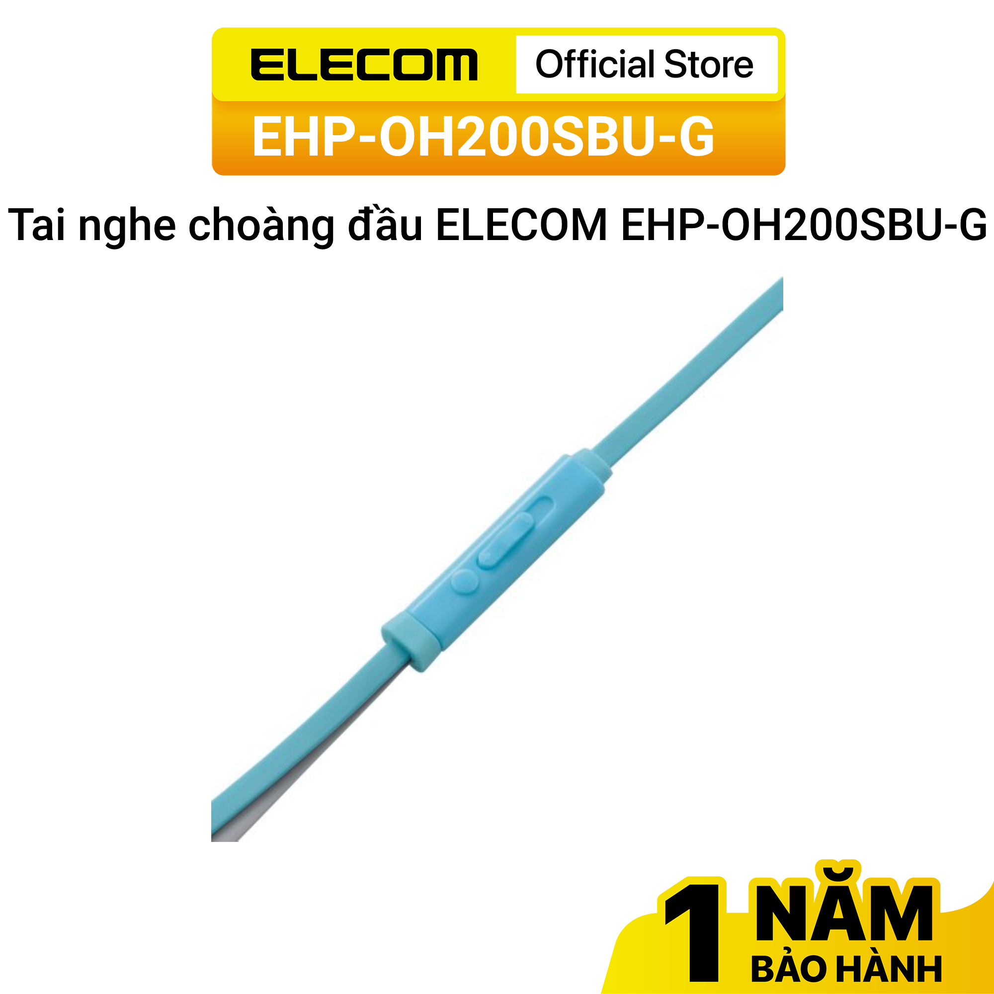 Tai nghe choàng đầu ELECOM EHP-OH200SBU-G - Hàng chính hãng