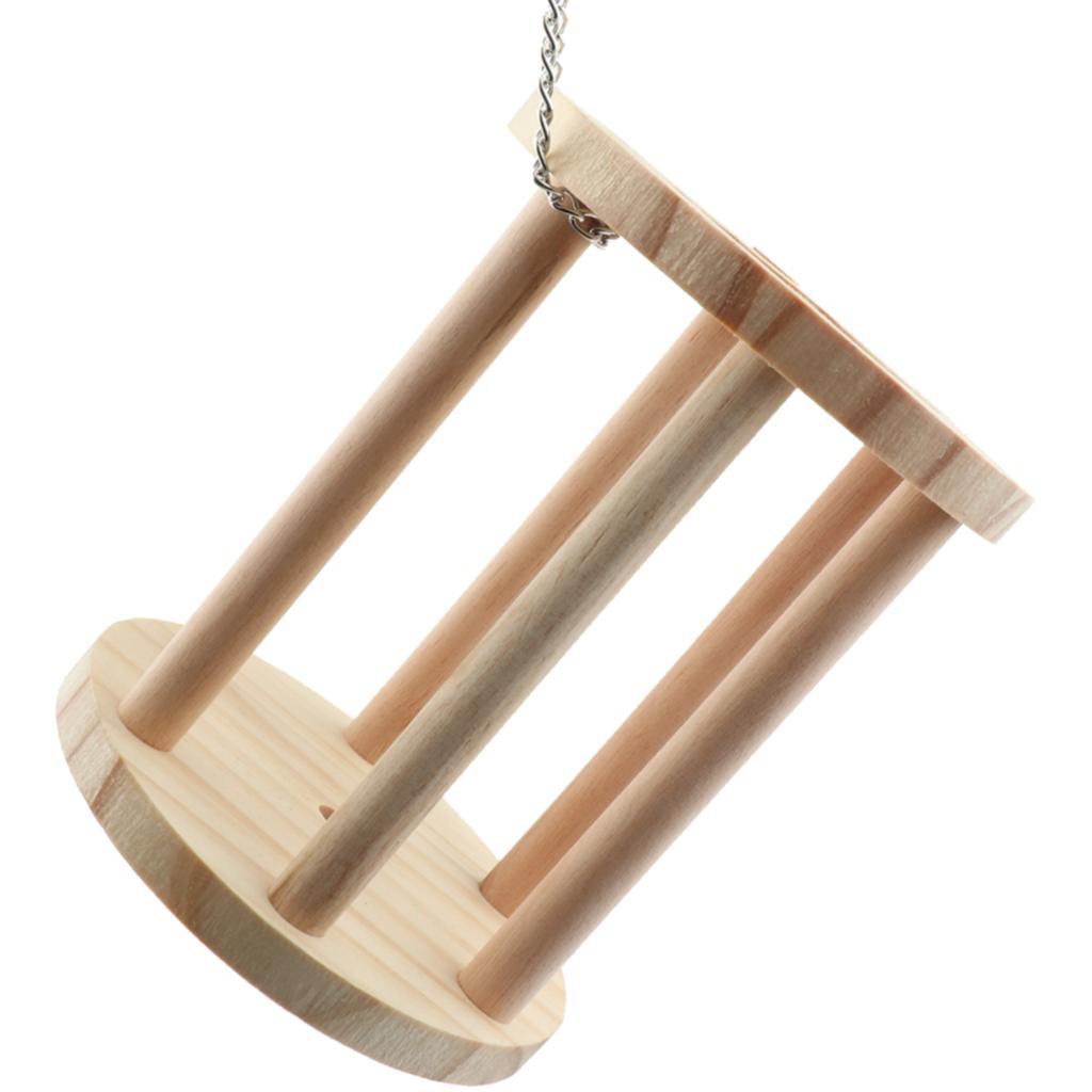 Hay Feeder Rack Rabbit Natural Wooden Hay Manger Food Dispenser