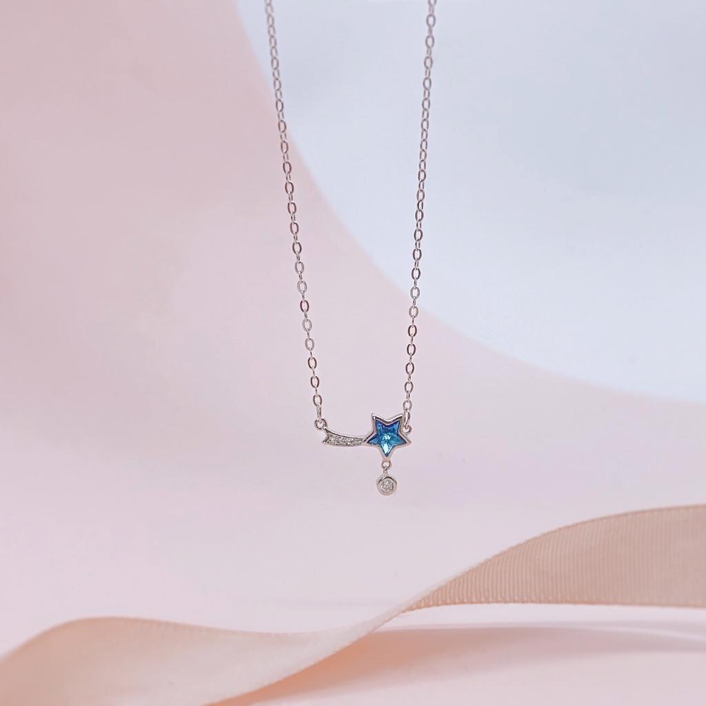 Dây Chuyền Bạc Blue Peach Blue Star DC602