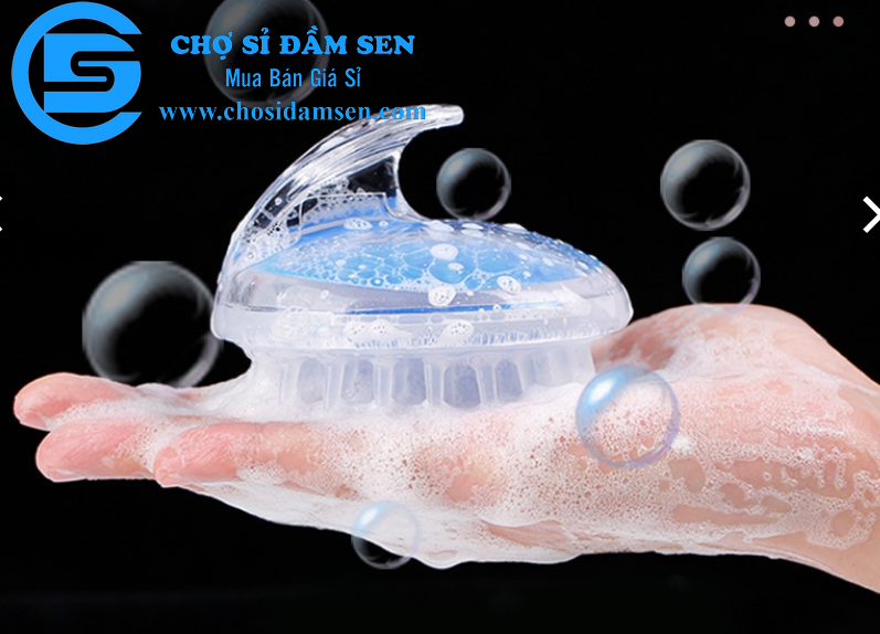 Lược gội đầu gai tròn, massage thư giãn da đầu, Massage Gai Silicon G338-Luocgoidau