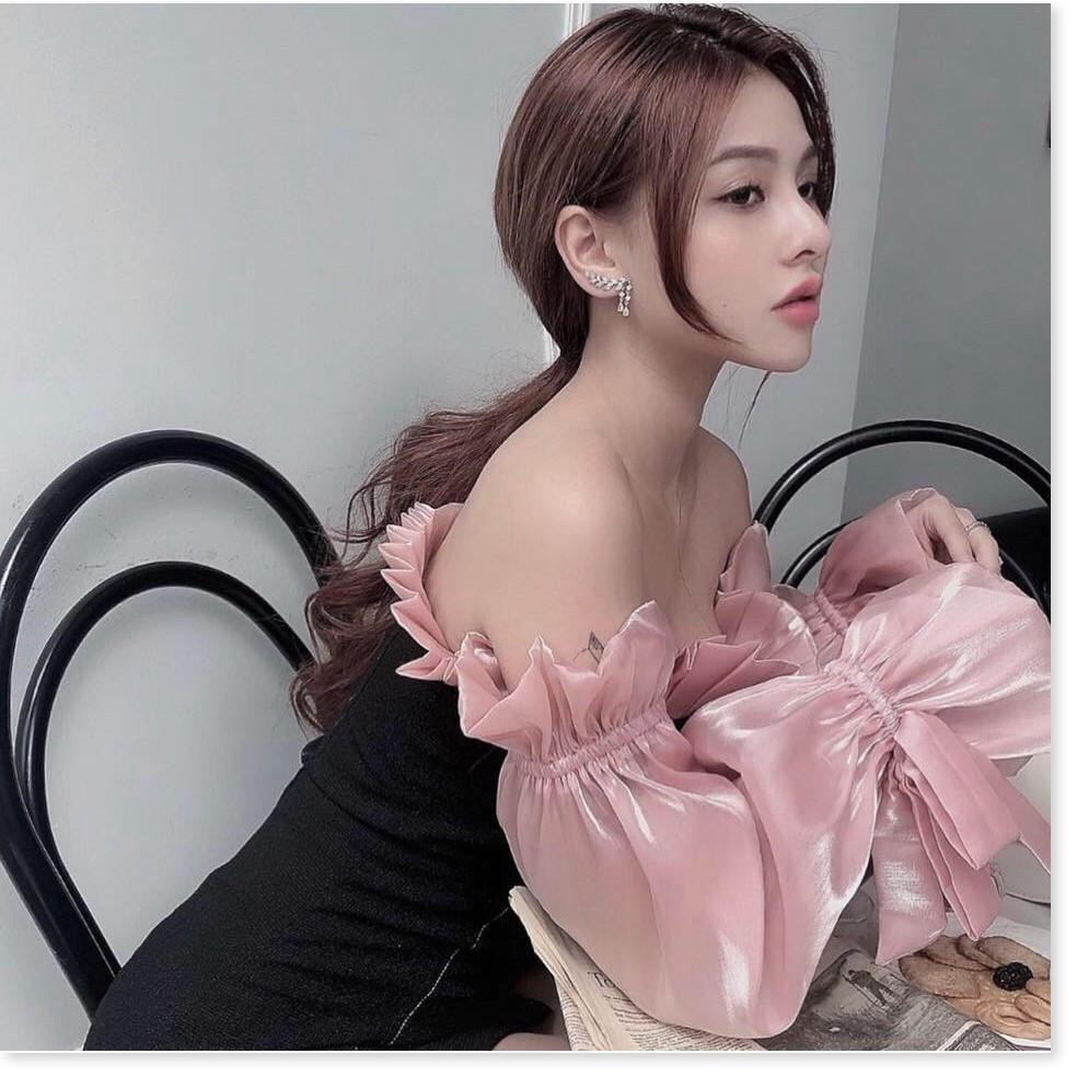 Đầm tay phồng trễ vai cực HOT