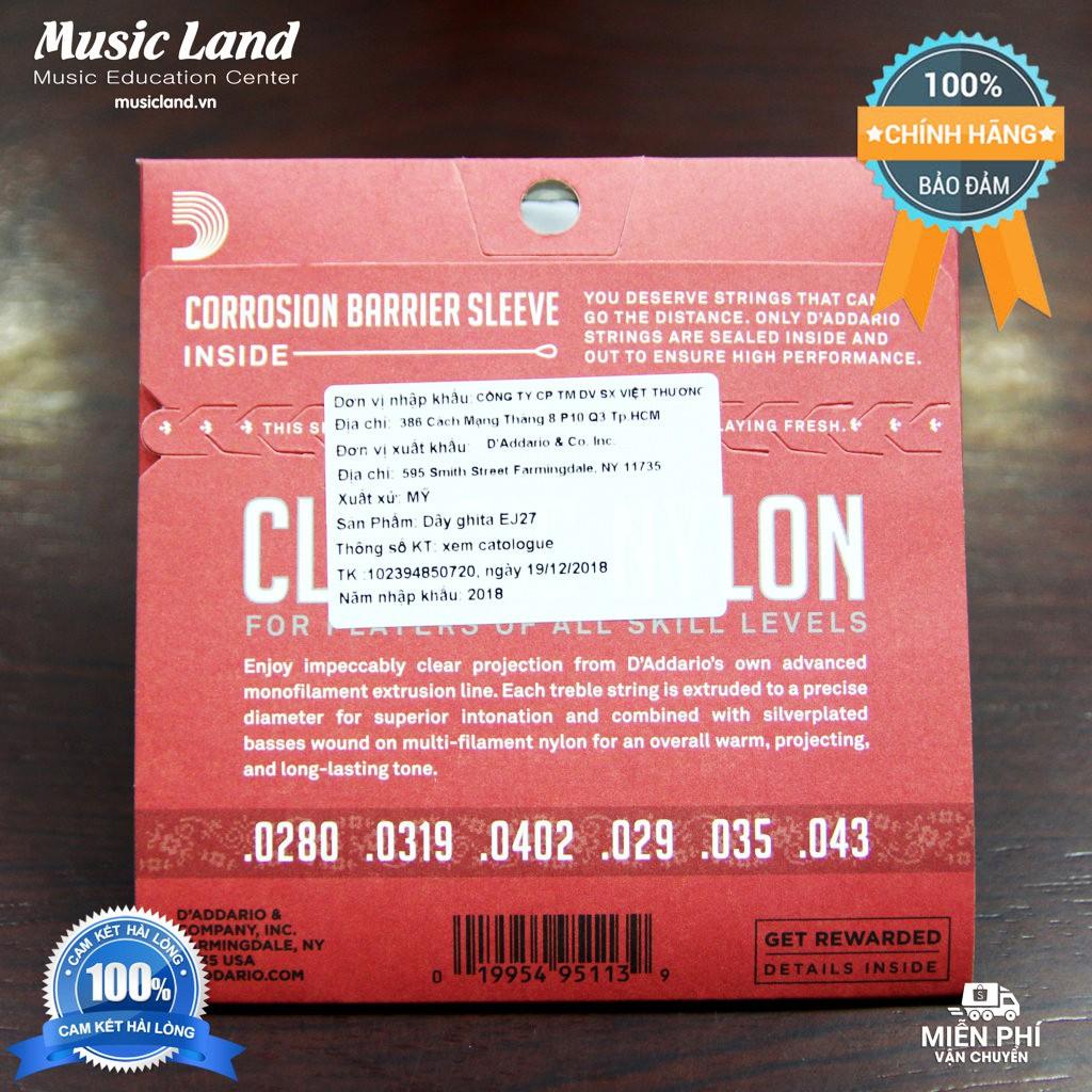 Dây Đàn Guitar Classic D'addario EJ27N - Hàng Chính Hãng