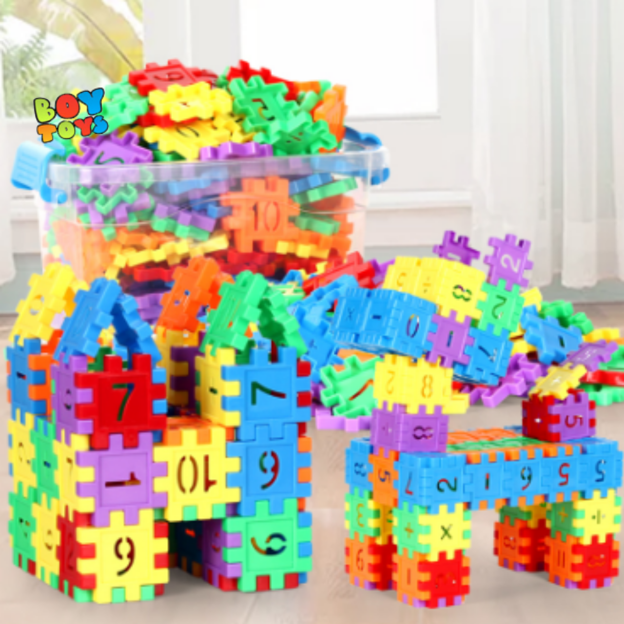 Bộ đồ chơi 50 khối nhựa xây dựng Building block thú vị để bé chơi vui vẻ