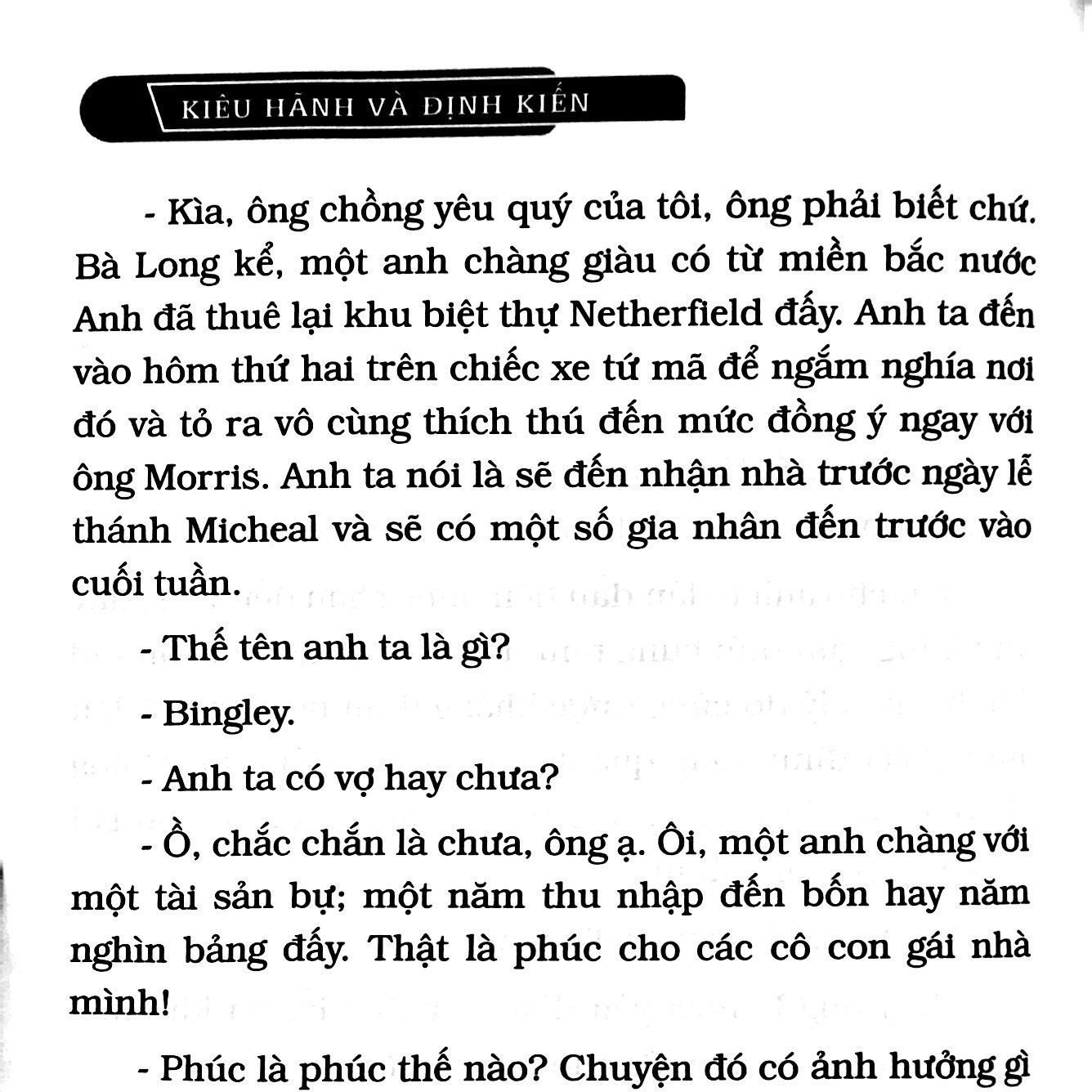 Kiêu hãnh và định kiến  - tái bản