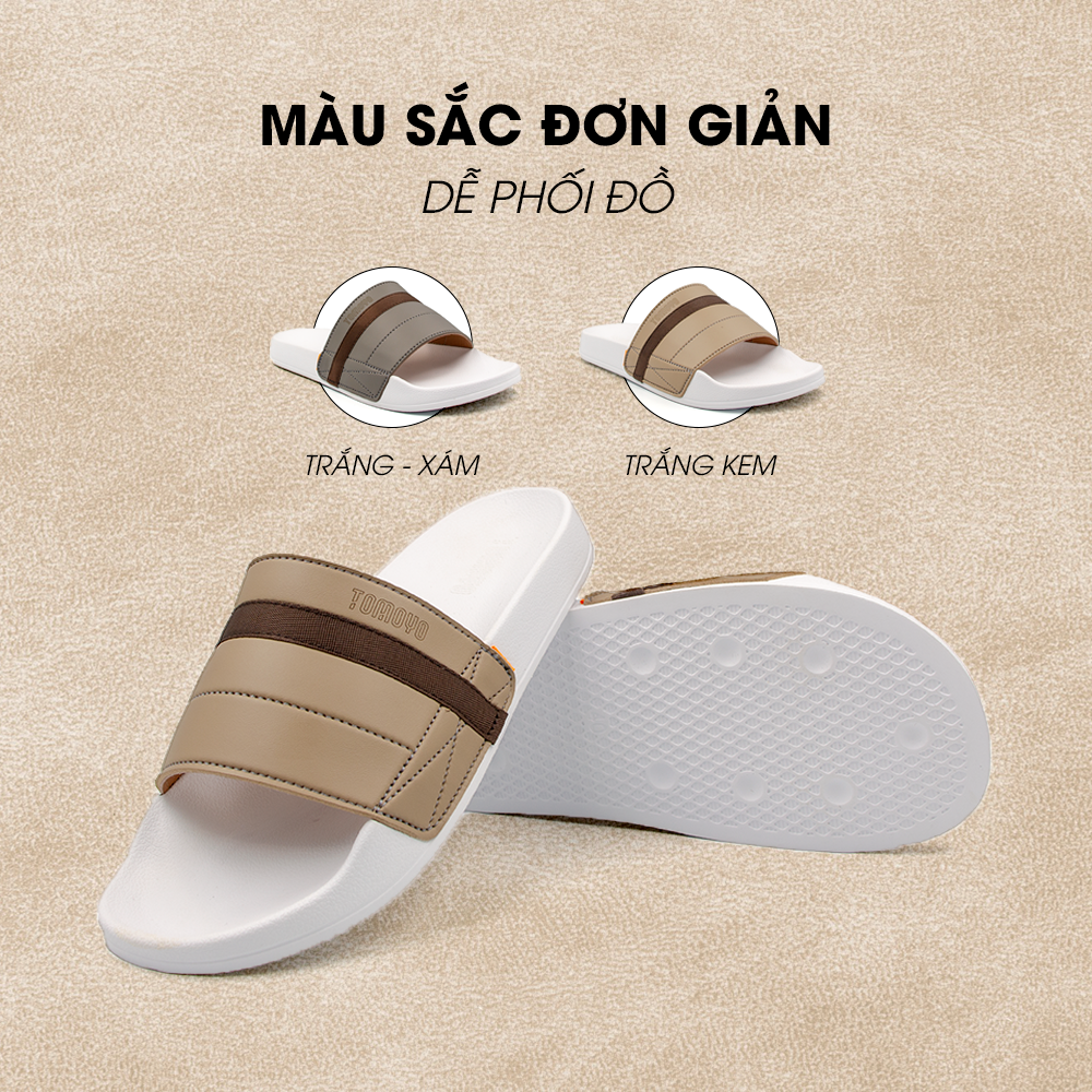 Tomoyo Dép Nam Quai Ngang Da Microfiber Siêu Nhẹ TMD312