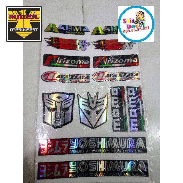 Tem tấm logo 7 màu in sẵn