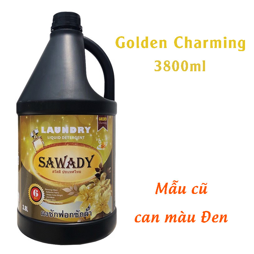 Nước giặt xả 6 in 1 Sawady Thái Lan 3,8L Hương Golden Charming