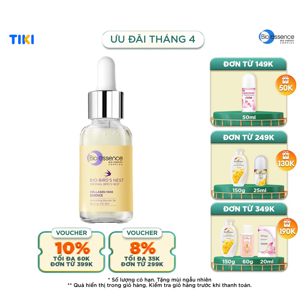 Tinh chất dưỡng da tươi sáng và căng mọng Bio-essence Bio-Bird's Nest Collagen Essence 30g